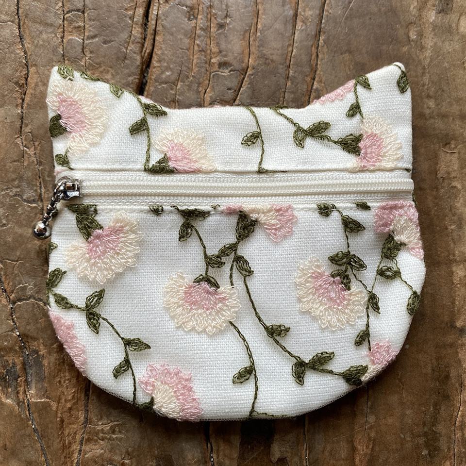 キャットポーチ ポーチ 化粧ポーチ 旅行用 レース 画像2