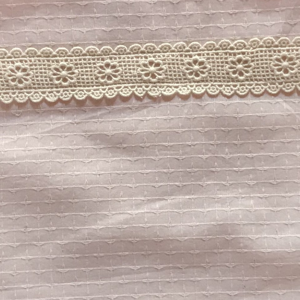 バッグ トートバッグ サブバッグ ピンク ファブリック レース 刺繍 ファッション雑貨 画像3