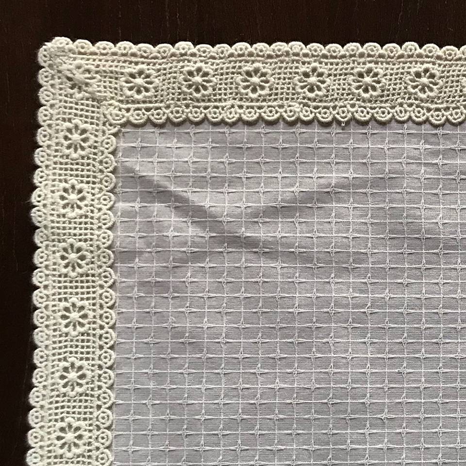 テーブルセンター 敷物 ピンク ファブリック レース 刺繍 インテリア雑貨 画像2