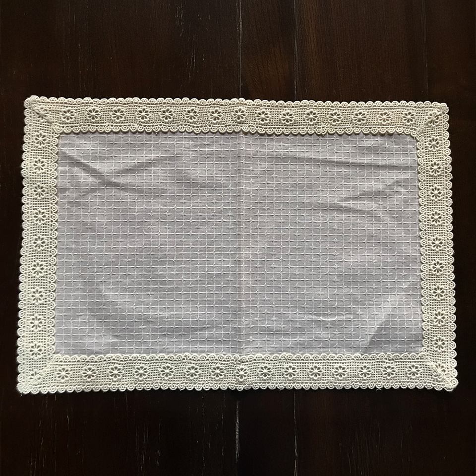 テーブルセンター 敷物 ピンク ファブリック レース 刺繍 インテリア雑貨 画像4