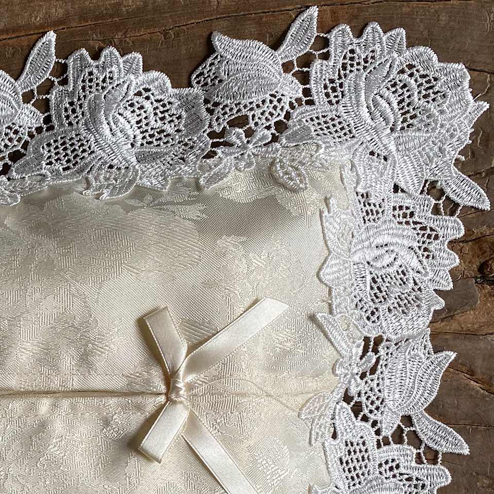 ティッシュボックスカバーのみ レース 刺繍 ファブリック インテリア雑貨 画像2