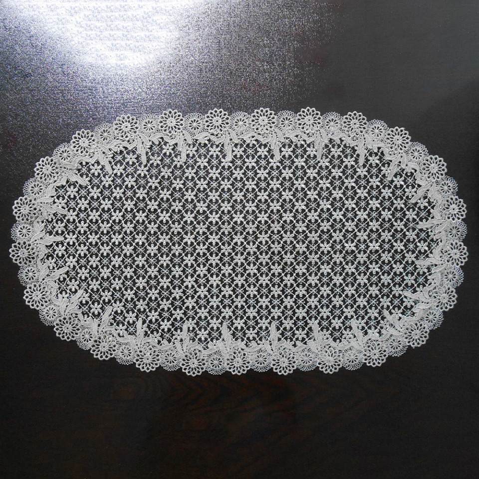 テーブルセンター オーバル テーブルリネン 敷物 レース 画像4
