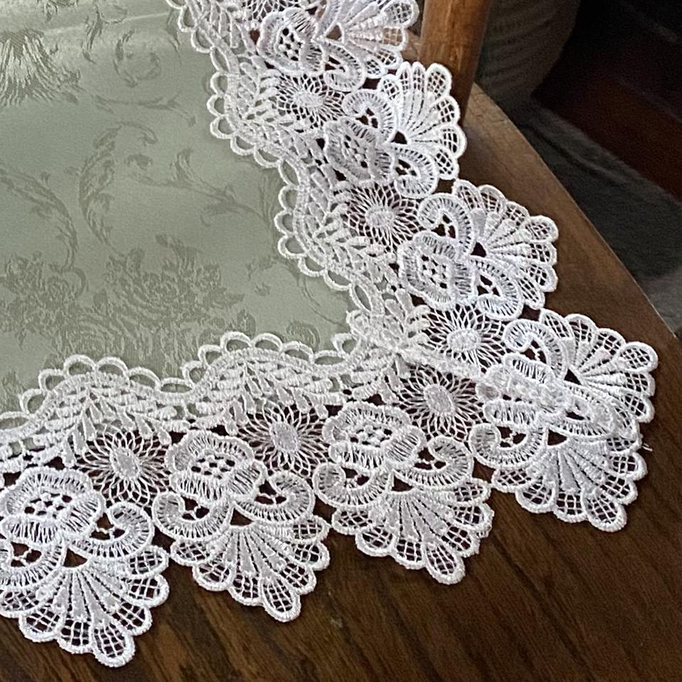 テーブルセンター 長方形 テーブルリネン 敷物 レース 画像2