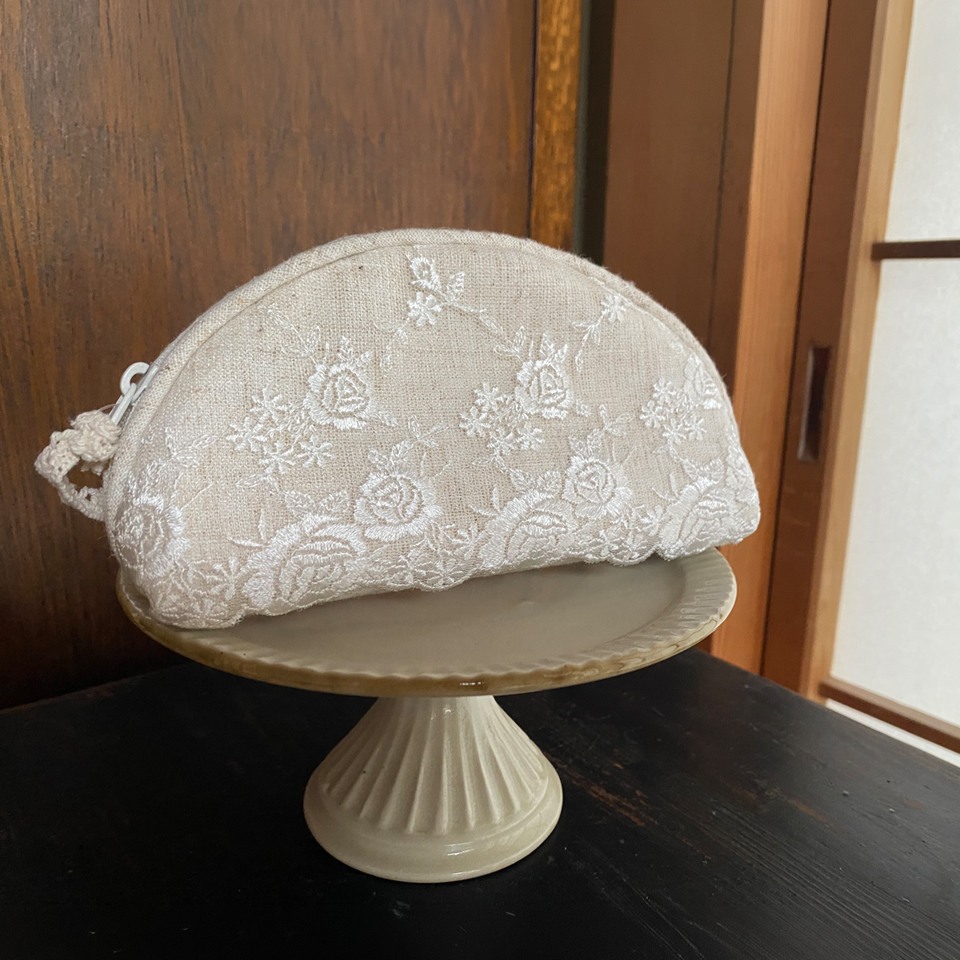 グラスケース メガネポーチ 布製 レース cericarose セリカローズ 画像4