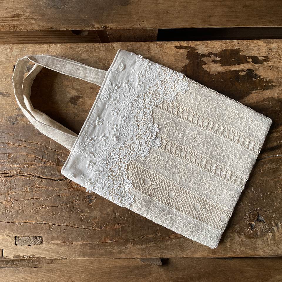 レース トートバッグ 30×25cm 画像5
