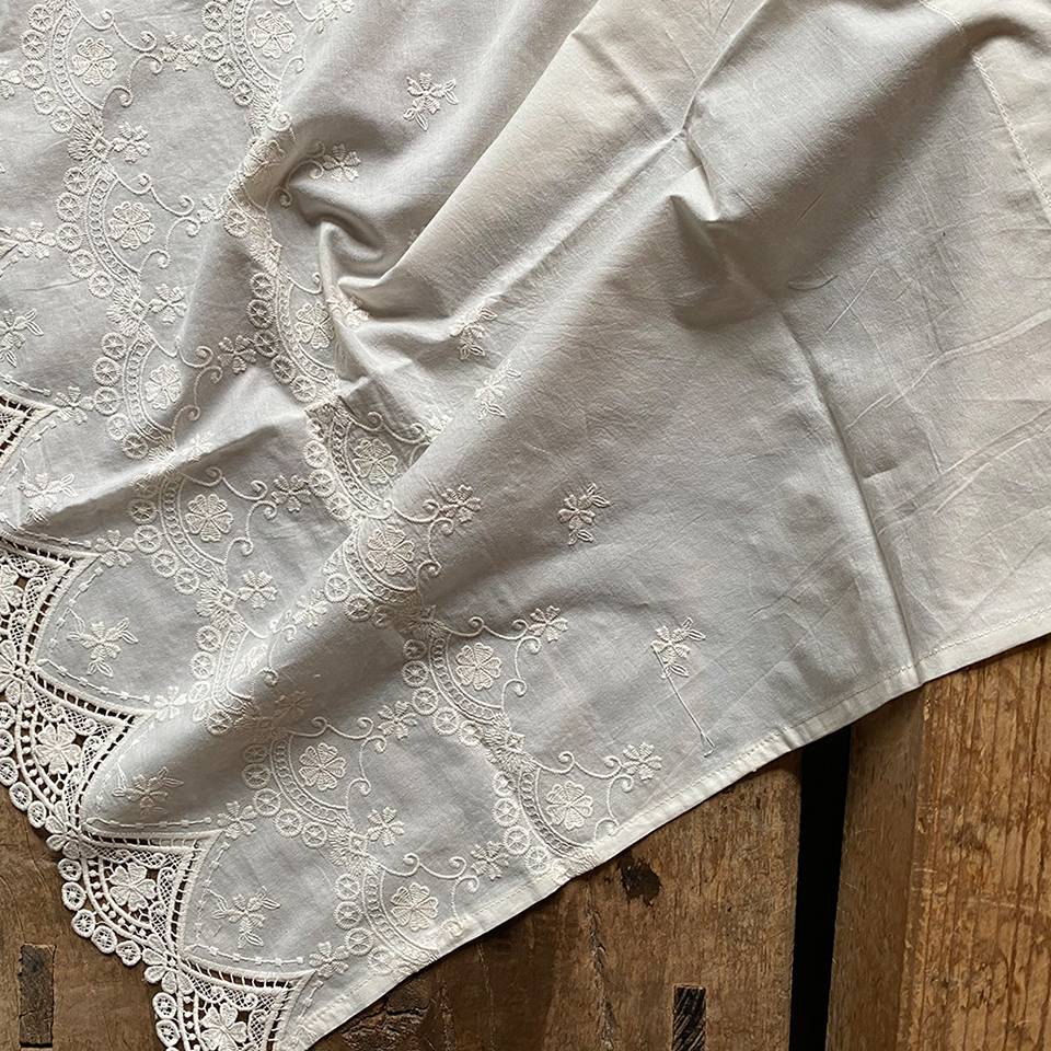 カフェカーテン カーテン 小窓用 ファブリック レース 刺繍 インテリア雑貨 画像2