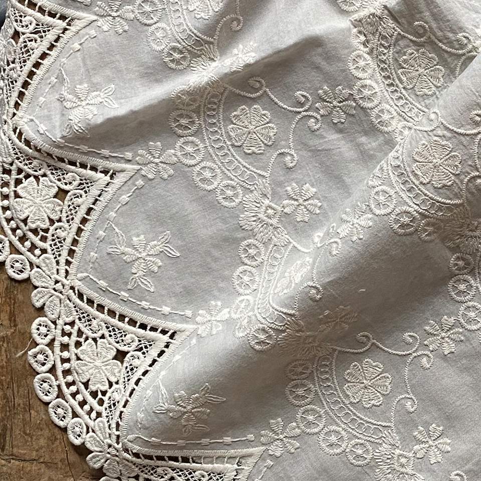 カフェカーテン カーテン 小窓用 ファブリック レース 刺繍 インテリア雑貨 画像3