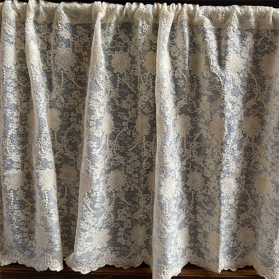 カフェカーテン カーテン 窓用 小窓 目隠し レース 画像4