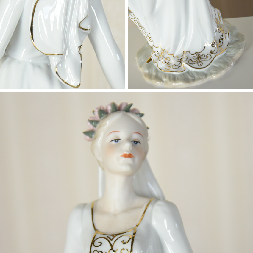 スペイン調 陶器オブジェ 花嫁【ロココ調 Rococo アンティーク調