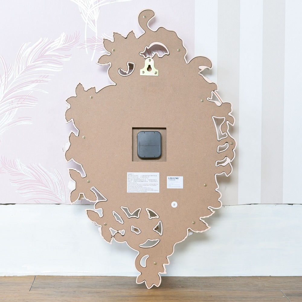 ロココ調 薔薇の掛け時計 ウォールクロック 47cm×70cm【送料無料