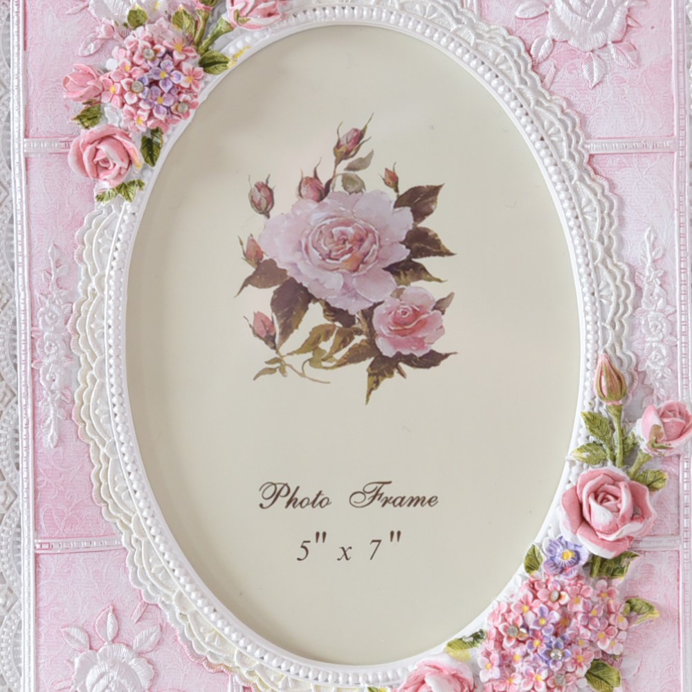 ローズ プリンセス 薔薇のフォトフレーム ピンク | ロココ調家具